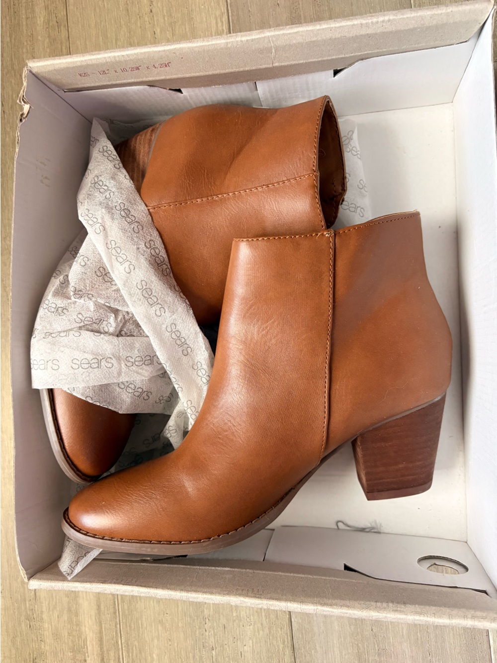 Brown Leather Ankle Booties